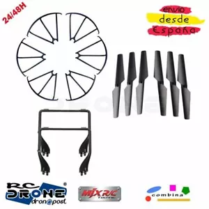 Set Negro Drone MJX X600 X601H 6-axis. Hélice Tren Aterrizaje Anillo protección - Imagen 1 de 26
