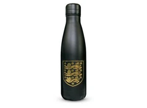 England FC 500ml Stainless Steel Black Thermal Bottle - New Official - Picture 1 of 1