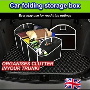 Car Van Boot Organiser Collapsible Folding Travel Heavy Duty Trunk Storage Bag - Picture 1 of 7