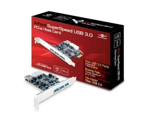 Vantec UGT-PC341 4 Port SuperSpeed USB 3.0 PCIe Host Card Retail - Picture 1 of 5