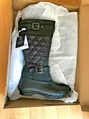 Woman's Boots Sperry Saltwater Tall Buckle Nylon Quilt Size 8.5M - Image 1 of 4