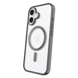 iPhone 16 Hülle MagSafe Kompatibel - Sturzgetestet Metallic Grau/Klar Gel - Bild 1 von 10