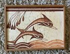 Framed Dolphins Fresco from Thera Santorini Athens Museum Reproduction 1500 BC