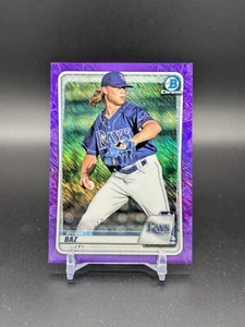 Shane Baz 2020 Bowman Chrome Prospects Purple Shimmer Refractor #BCP-221 - Bild 1 von 2