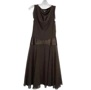 Nuevo con etiquetas Vestido Bicé Marrón con Aletas Talla 4 - Imagen 1 de 6