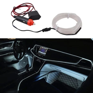 2M Line Universal Car Interior LED Decor Wire Atmosphere Cold Light Lamp Strip - Bild 1 von 7