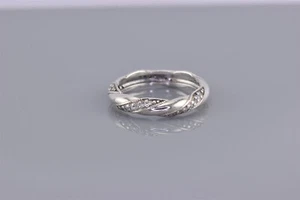 Anillo de banda de circonio cúbico retorcido de plata esterlina Pandora ALE talla 925: 7,5 - Imagen 1 de 8