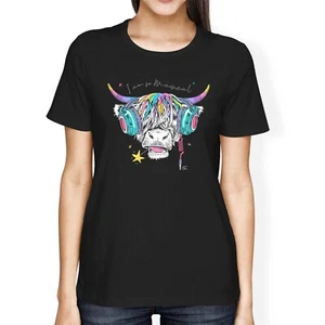 1Tee Damen T-Shirt Loose Fit I am so Magical Highland Cattle Unicorn - Bild 1 von 15