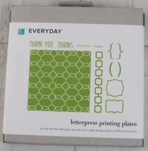 Lifestyle Crafts QuicKutz Everyday letterpress printing plates, L-PP-001-ED - Picture 1 of 2