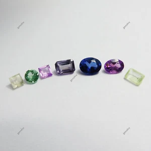 Lote de 51 formas de mezcla de piedras preciosas sueltas certificadas de zafiro natural mezcla color mezcla - Imagen 1 de 15