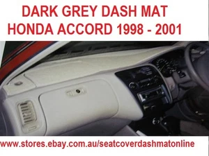 DARK GREY DASH MAT, DASHMAT, DASHBOARD COVER FIT  HONDA ACCORD 1898 - 2001 - Picture 1 of 3