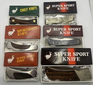Lot Of 6 Valor Folding Pocket Knives In Original Boxes Japan - Picture 1 of 21