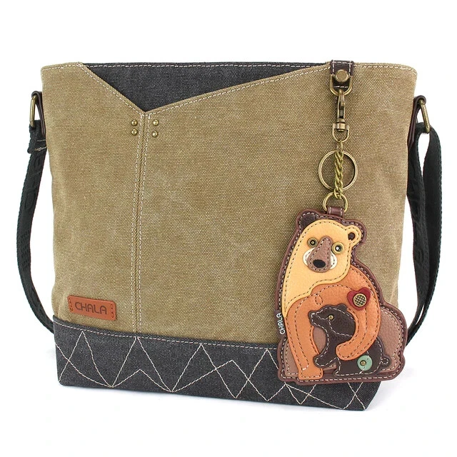 Chala Handbag Gemini Crossbody Paw Print Bag Messenger Indigo Blue Pleather