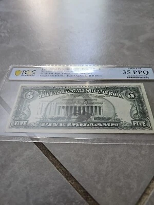 1985 5 dollar bill Miscut ERROR - Image 1 of 4