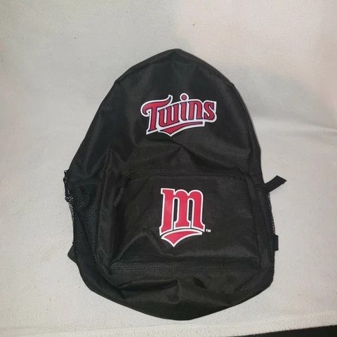 Minnesota MN Twins Black Backpack School Bag ~  MLB ~ 17x11x6 Cover