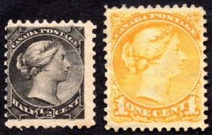 CANADA 1870 SC. #31-32 MINT ORIGINAL GUM LIGHT HINGE - Picture 1 of 2