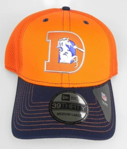 CAPPELLO ELASTICIZZATO DENVER BRONCOS NFL NEW ERA 39THIRTY RETRO FLEX MISURA: M-L NUOVO CON ETICHETTE! - Foto 1 di 8