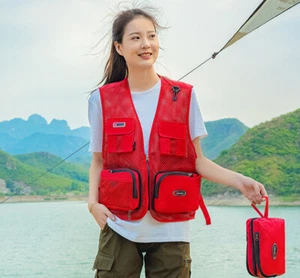 Summer Mesh Outdoor Multi-pocket Fishing Photography Camping Vest Waistcoat - Picture 1 of 9