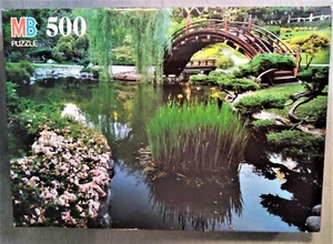 Vintage/New MB Croxley 500 Piece Puzzle Of Japanese Garden Los Angeles, CA - Picture 1 of 5
