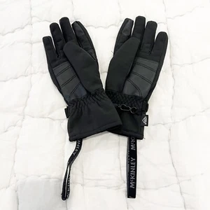 McKinley Gloves Mens 6.5 Small Black Skiing Camping Outdoors Winter Gorpcore - Picture 1 of 11