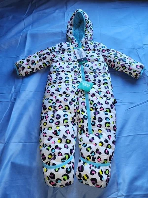 SPYDER TODDLER COZY FLEECE LINED SNOWSUIT 蓝色 18 个月全新带标签 — 第 1/4 张图片