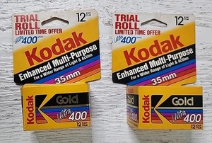 2x KODAK Ultra 400 Speed, 400/27 Enhanced Multi-Purchase 35mm Print Film 12exp - Picture 1 of 7