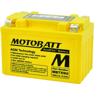 Motobatt Battery For Kawasaki ZX900-C Ninja (ZX-9R) 900cc 98-99 - Image 1 of 4