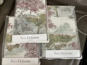 $815 Yves Delorme France NWT 3pc King Duvet Cover Set Parc 100% Cotton Batiste - Picture 1 of 8