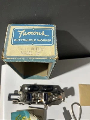 Vintage Famous Buttonhole Maker Sewing for Singer Model CC Machine in Box V14 - Image 1 of 4
