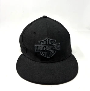 Harley-Davidson Motorcycles Fitted Mütze Schwarz 7 3/8 Solid New Era 59Fifty - Bild 1 von 5