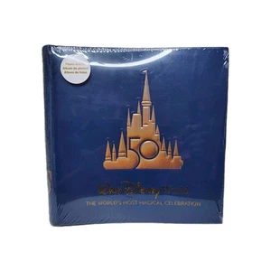 Disney Parks Walt Disney World 50th Anniversary Castle Photo Album with Pen - Picture 1 of 2
