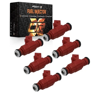 6 Fuel Injector Assembly for Mercury Mountaineer 4.0L 2002-04 FJ442 4 Hole - Image 1 of 4