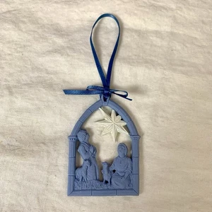 Wedgwood blauer Jaspis 2017 Weihnachtsschmuck Schäfer Schaf Stern - Bild 1 von 5