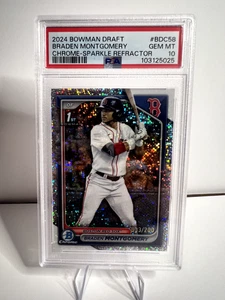 2024 Bowman Draft Braden Montgomery Sparkle Refractor 33/200 PSA 10 - Picture 1 of 2