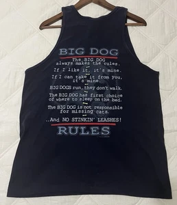 Vintage Big Dogs Muscle Tank Top Beach Gym Graphics Men’s Size M Y2K Made In USA - Picture 1 of 6