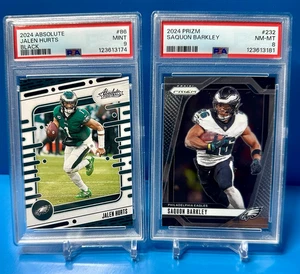 ¡Jalen Hurts PSA 9! Absolute / Barkley PSA 8! ¡Lote de 2 tarjetas Panini Prism! 🏈 - Imagen 1 de 4