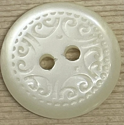 Marca de desplazamiento grabada botón grabado imitación madreperla 11/16" lote W10 Foto 1 de 3