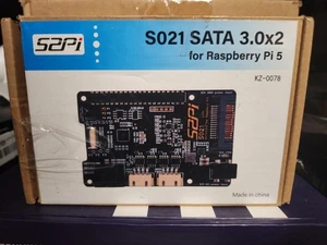 S021 SATA 3.0x2 für Raspberry Pi 5, mit aktivem Kühler und 12V 6A Netzteil - Bild 1 von 3