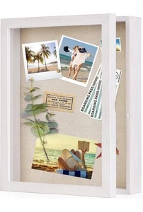 Love-KANKEI 11x14 Shadow Box Display Case, with Linen Medals Photos Memory Box - Picture 1 of 4