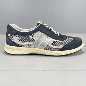 Mephisto Laser Damenschuhe Größe 7 blau silber Nubuk Mesh bequeme Turnschuhe - Bild 1 von 10