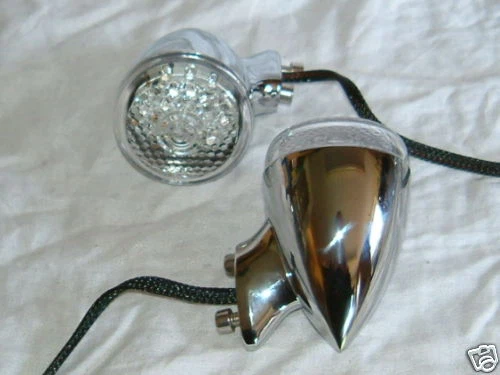 LED indicators rear bullet chrome alloy custom Harley - Image 1 of 1