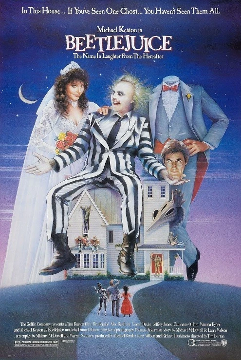 Beetlejuice movie poster print - Michael Keaton, Alec Baldwin, Tim Burton