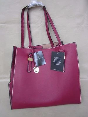 "LONDON FOG" Women's Handbag/Tote Cranberry Style # LF6480 13.5" X 13" X 8" NWT! - Image 1 of 4