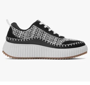 DREAM PAIRS Women Chunky City Tweed Comfortable Casual Platform Fashion Sneaker - Picture 1 of 6