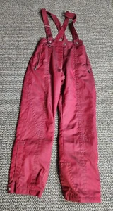 Spyder Womens Sz 10 Deep Red Snowboardong Snow Bibb Pants - Picture 1 of 8
