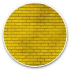 2 x Vinyl Stickers 7.5cm - Yellow Brick Wall Paint Art Modern  #46489
