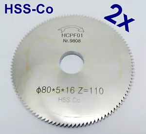2x Schlüssel Fräser für Schlüsselfräsmaschine Schlüsseldienst 80x5x16mm HSS Co - Bild 1 von 2