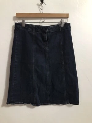 Falda midi elástica de jean de mezclilla deportiva para mujer Geoffrey Beene talla 8 Foto 1 de 4