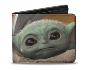 Star Wars The Child Vivid Frown Pod Pose Close-Up Bi-Fold Wallet - Picture 1 of 3