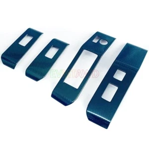 For Toyota Highlander Carbon Car Window Controls Panel Glass Lifter Switch Cover - Picture 1 of 7